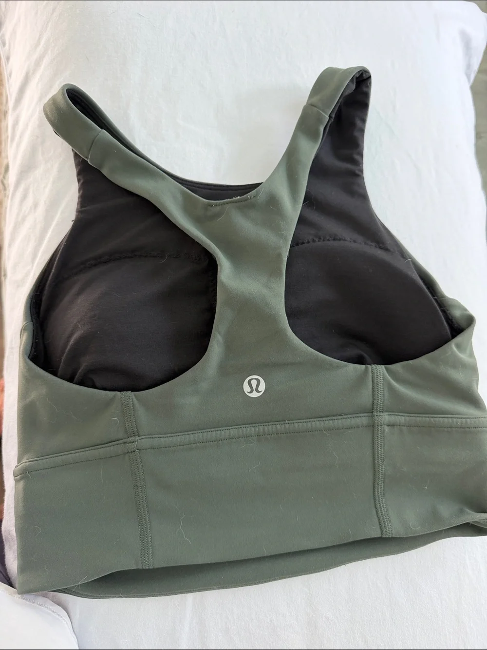 lululemon athletica Deep Olive Green Scoop Neck Sports Bra